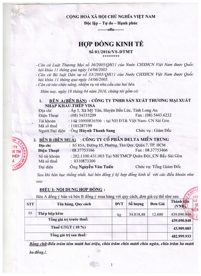 Hợp đồng kinh tế 03